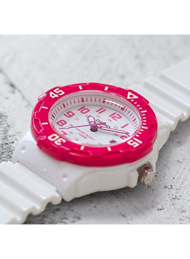 CASIO Women's Youth Water Resistant Analog Watch LRW-200H-4B - 39 mm - White - Image 5