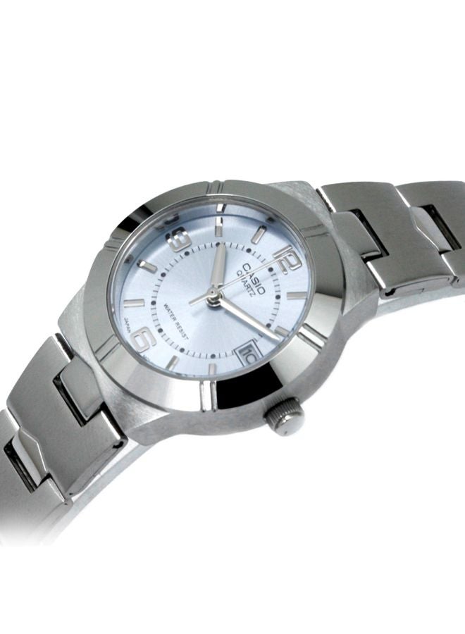 CASIO Women's Enticer Water Resistant Analog Watch LTP-1241D-2A - 33 mm - Silver - Image 5