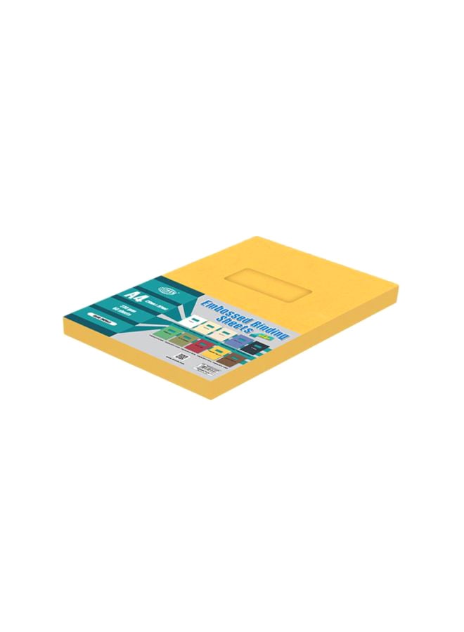 FIS 50-Piece A4 Embossed Binding Sheet Yellow 