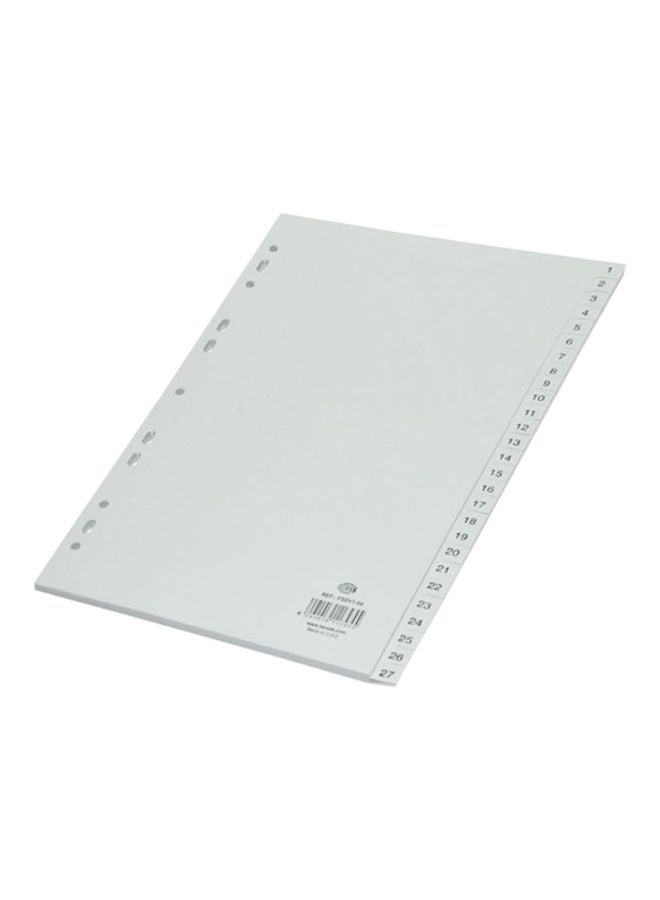 FIS - A4 1-54 Index Divider Grey - Image 1