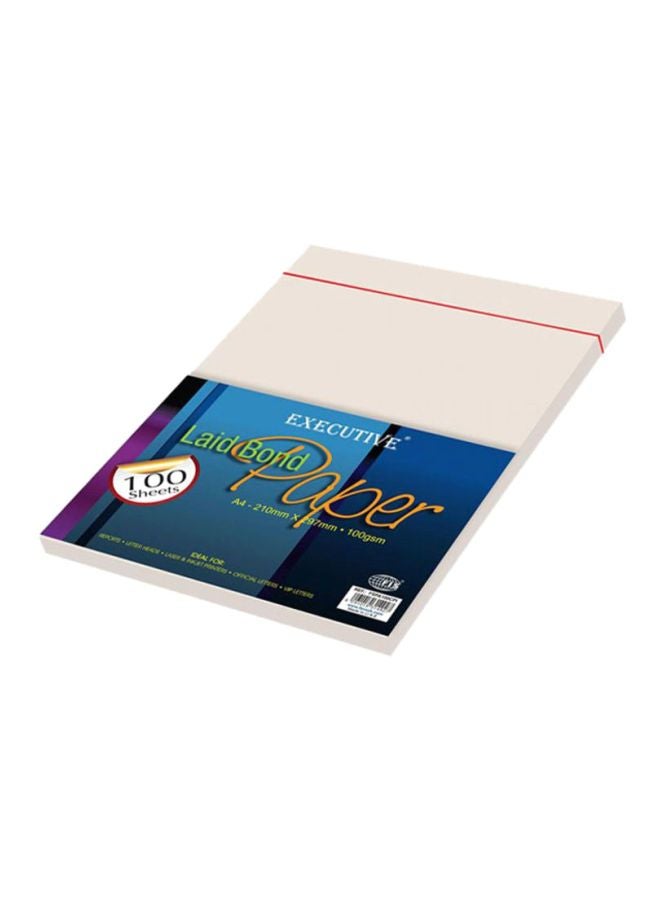 إف اي أس  طقم أوراق أكسكيوتف مقواة ومضلعة مقاس A4 مكون من 100 قطعة A4 - Image 1