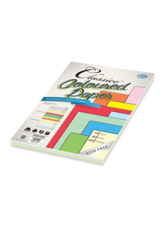 FIS 200-Piece Classico A4 Color Photocopy Papers A4  - Image 1