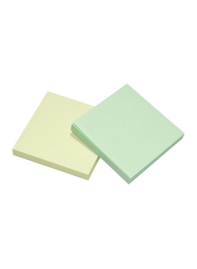 إف اي أس  طقم أوراق ملاحظات لاصقة مكون من 6 قطع أصفر/ أخضر - Image 1