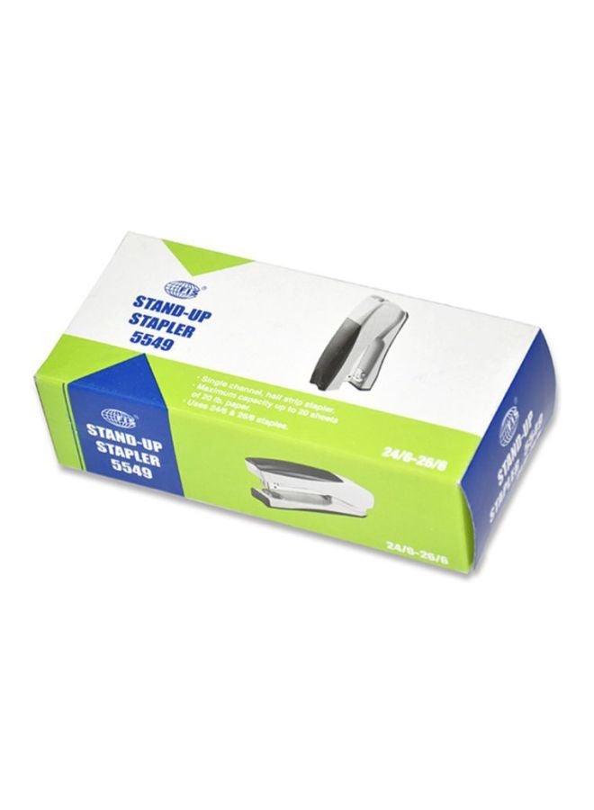 Plastic Body Stand-Up Stapler Grey/Black