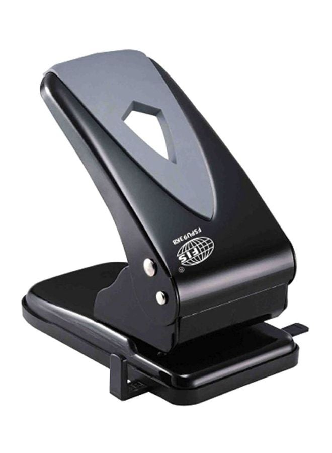 FIS 70 Sheets Dual Hole Heavy Duty Punch Black/Grey