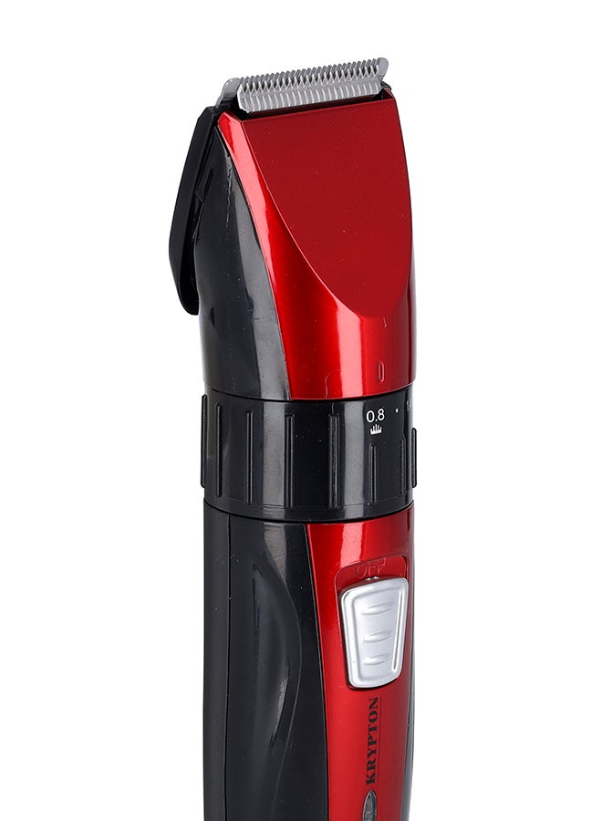 KRYPTON Rechargeable Trimmer Red/Black 16.5cm  - Image 2