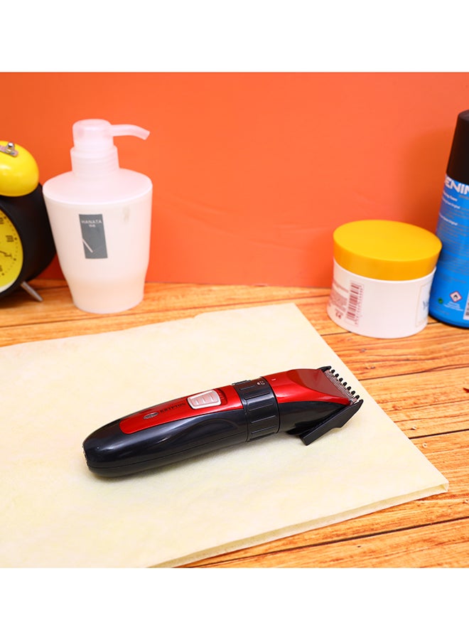 KRYPTON Rechargeable Trimmer Red/Black 16.5cm  - Image 5