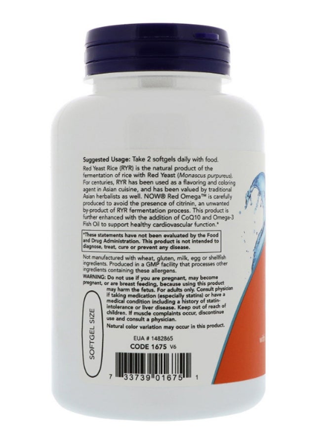 Now Foods Now Foods Red Omega Yeast Rice Dietary Supplement 90 Softgels - Image 3