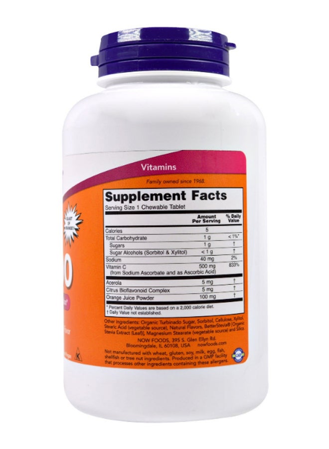 Now Foods - Vitamin C-500 100 Chewable Tablets - Image 1