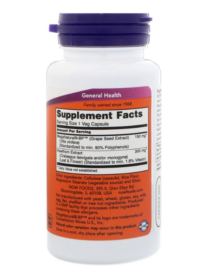 Now Foods Blood Pressure Health Dietary Supplement 90 Veg Capsules - Image 2