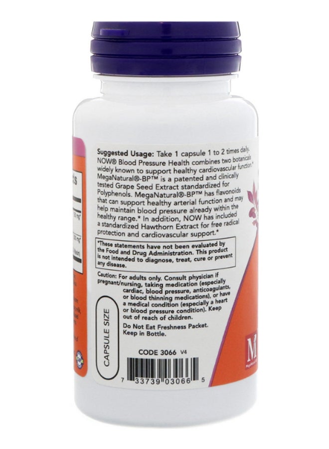 Now Foods Blood Pressure Health Dietary Supplement 90 Veg Capsules - Image 3