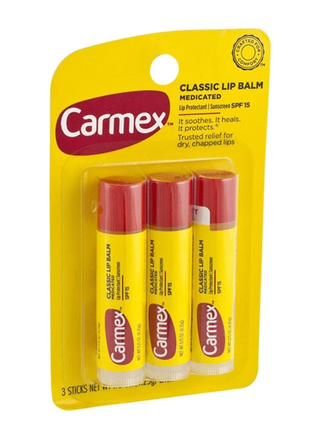 CARMEX Pack Of 3 Classic Medicated Lip Balm 3 x 4.25grams - Image 1