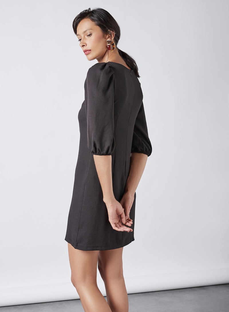 trendyol Solid Mini Dress Black  - Image 3