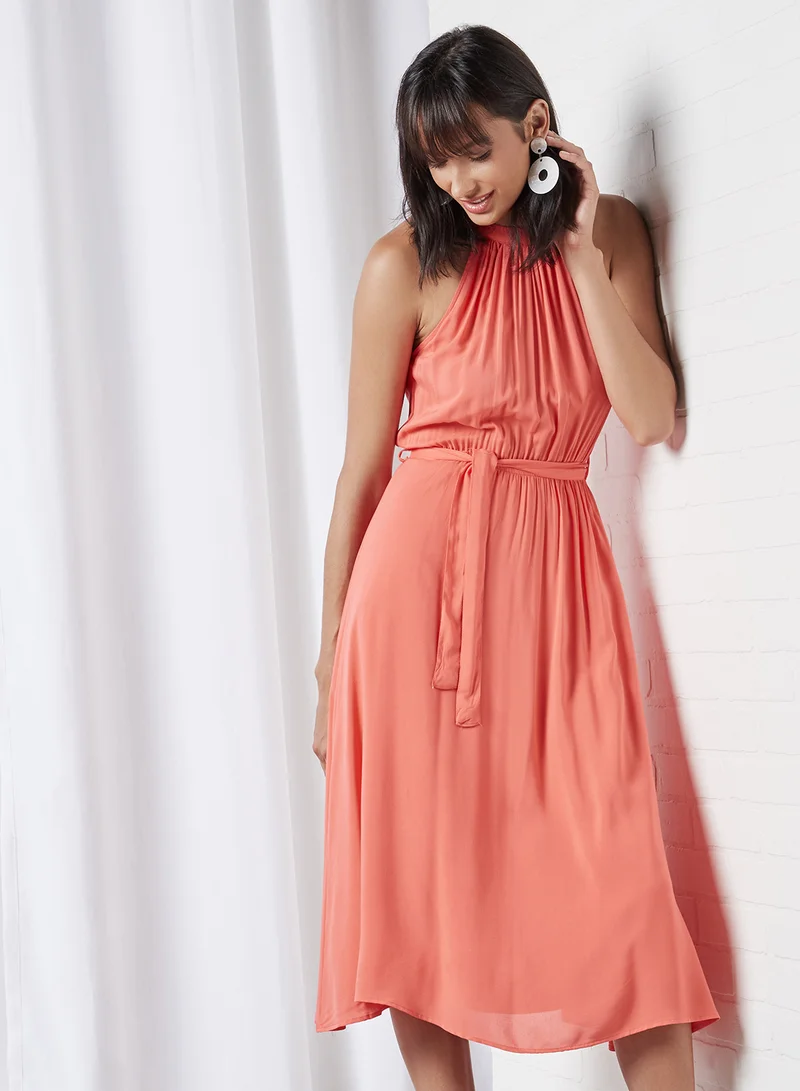 trendyol Tie Waist Dress Red