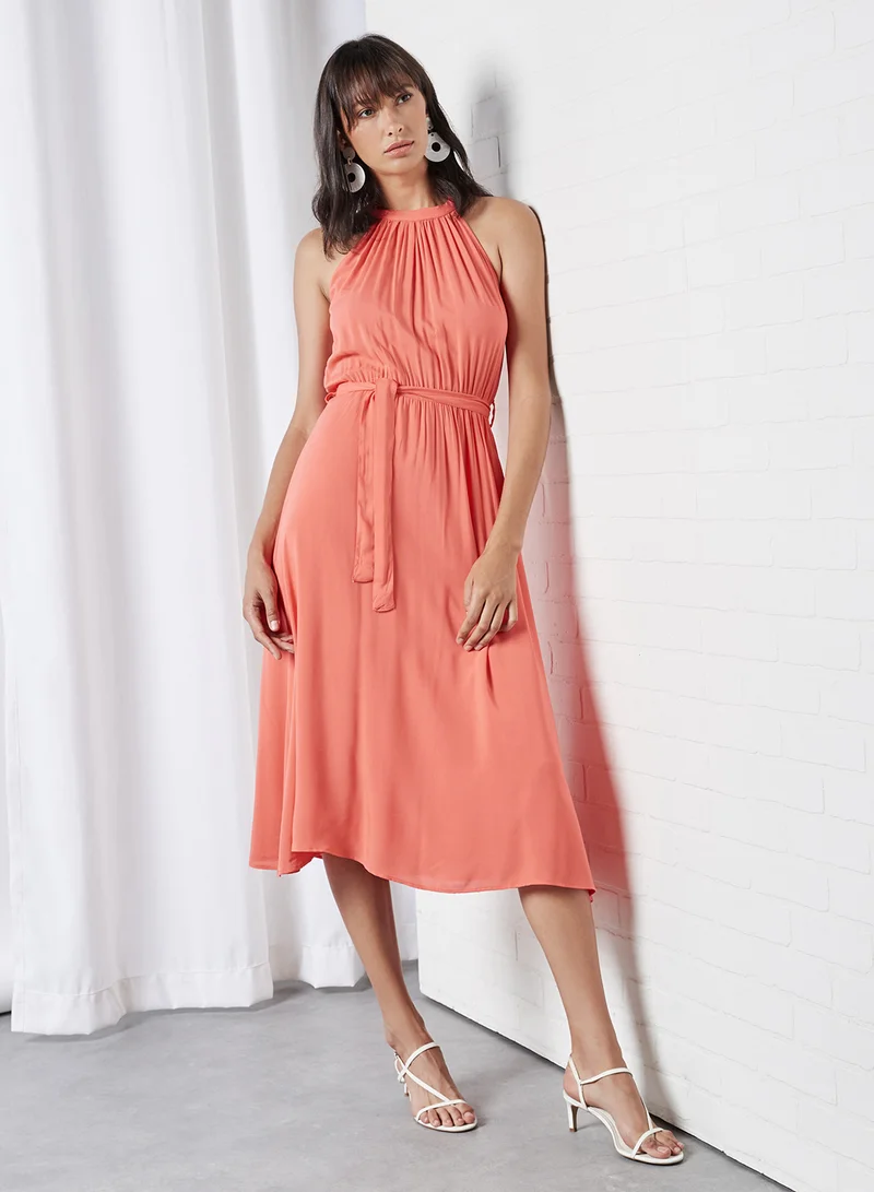 trendyol Tie Waist Dress Red