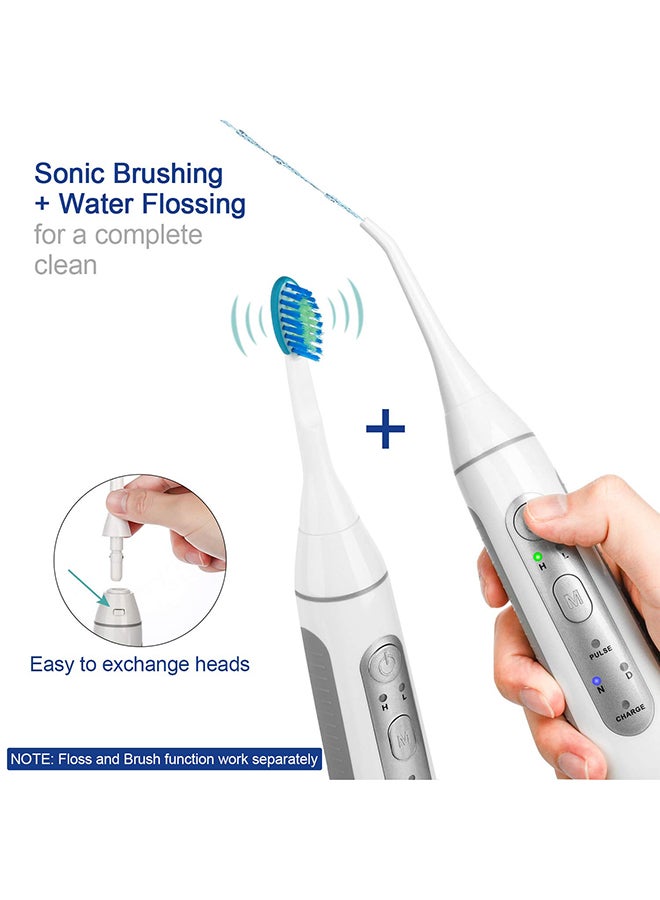 YaFex Portable Rechargeable Oral Irrigator Water Flosser Set White/Grey/Clear - Image 2