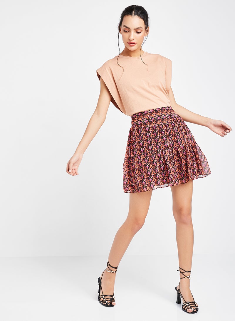 trendyol - All-Over Floral Skirt Multi Color - Image 1
