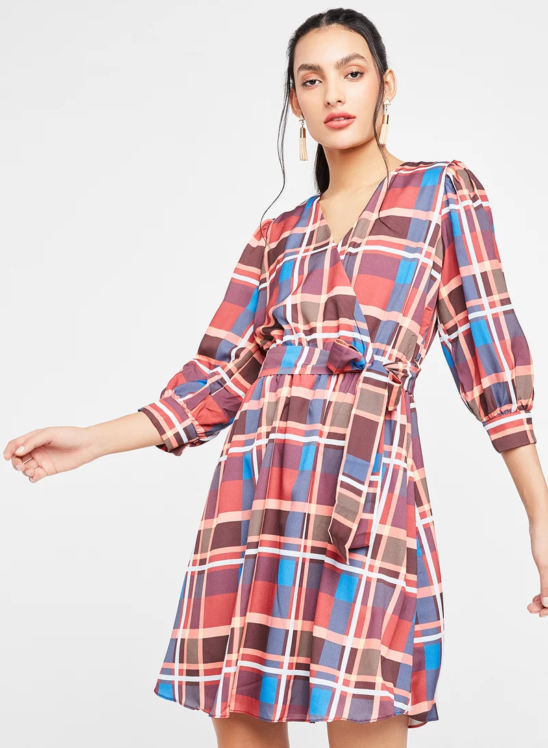 trendyol All-Over Checked Dress