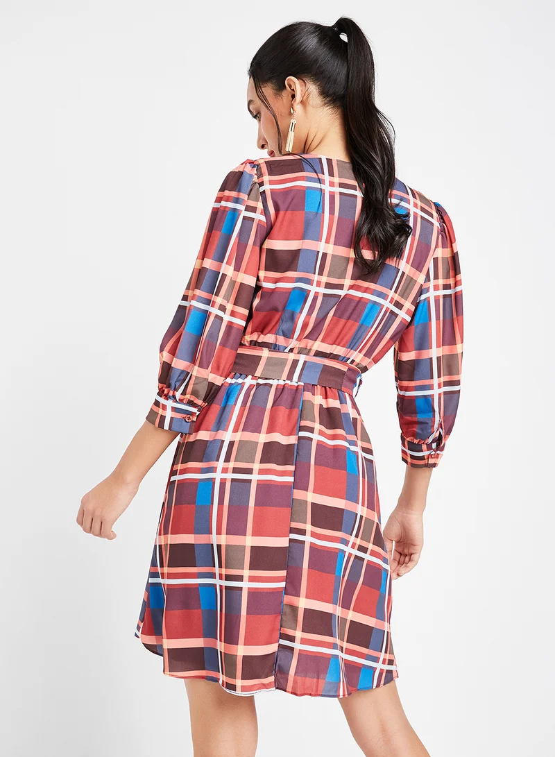 trendyol All-Over Checked Dress