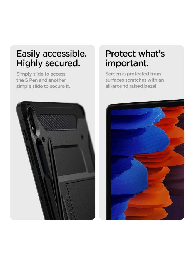 Tough Armor Pro Case Cover for Samsung Galaxy Tab S8 PLUS (2022) / Tab S7 PLUS (2020) with S Pen Holder - Black