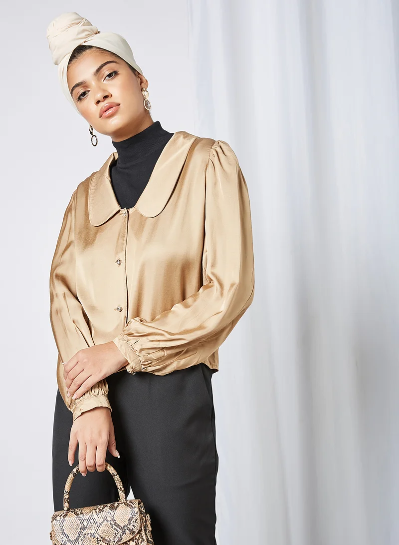 trendyol Exaggerated Collar Top