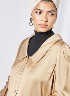 trendyol Exaggerated Collar Top Brown  - Image 4
