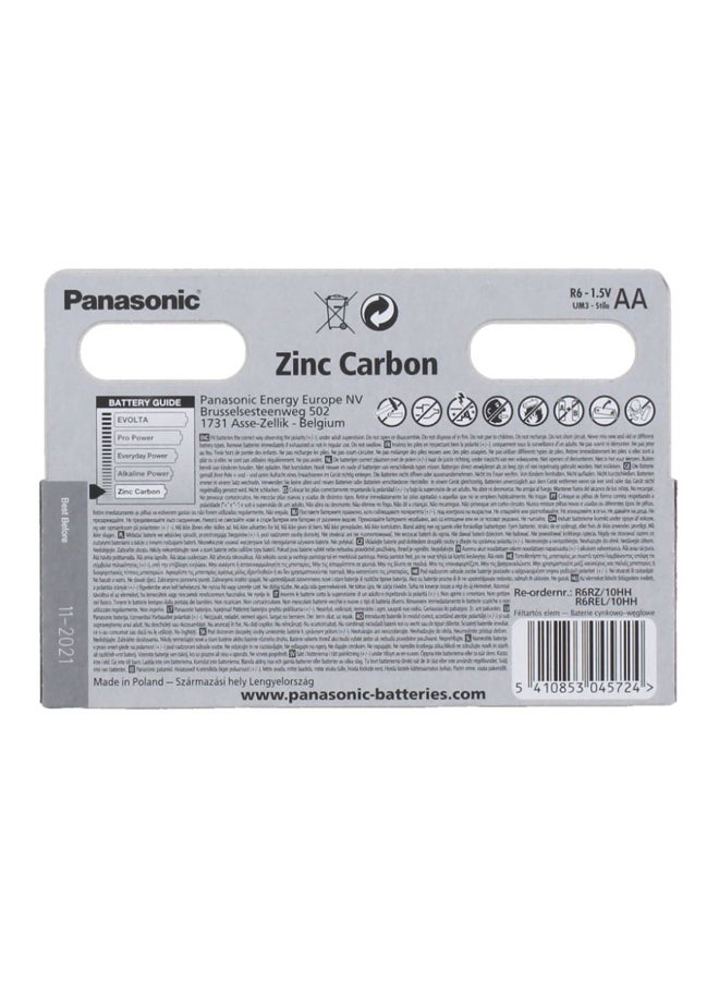 Panasonic 10-Piece AA Zinc Carbon Battery Set - Image 2