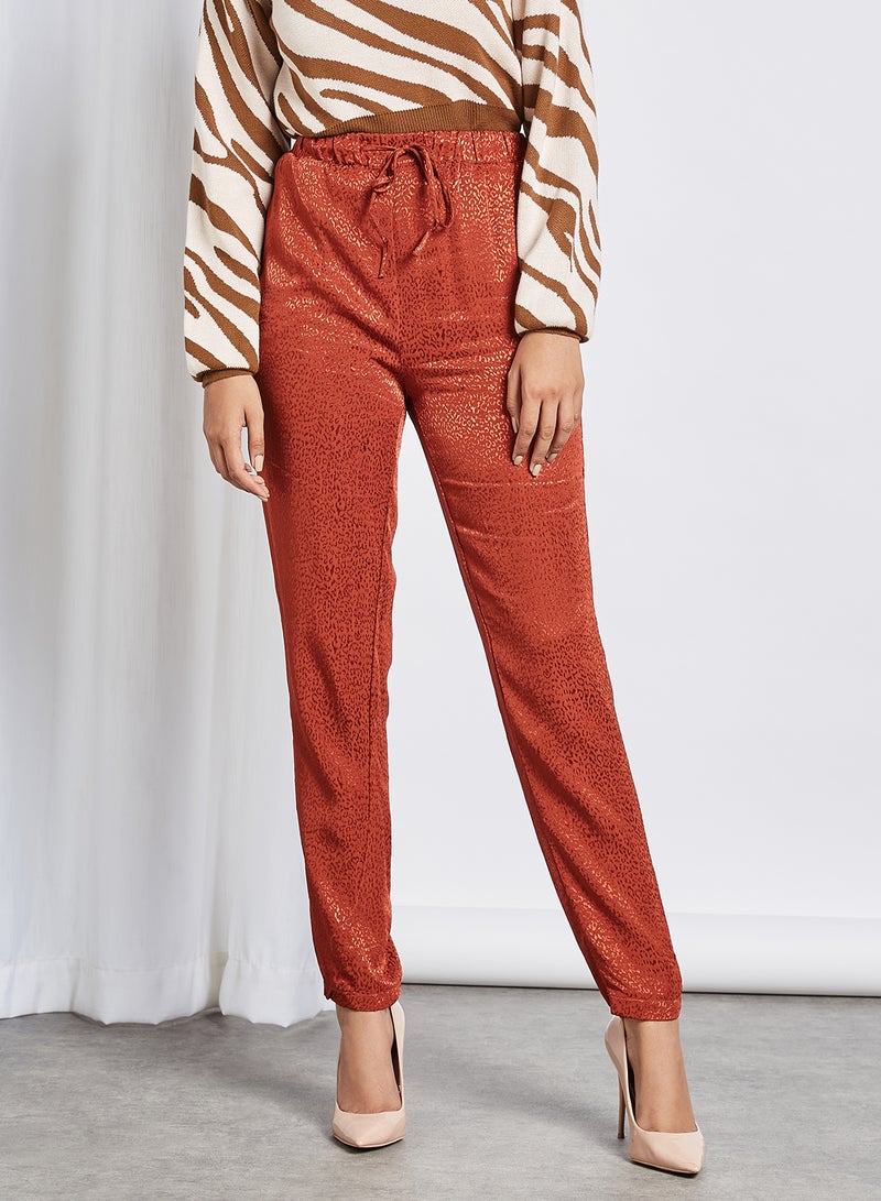trendyol Leopard Print Pants Brick  - Image 1