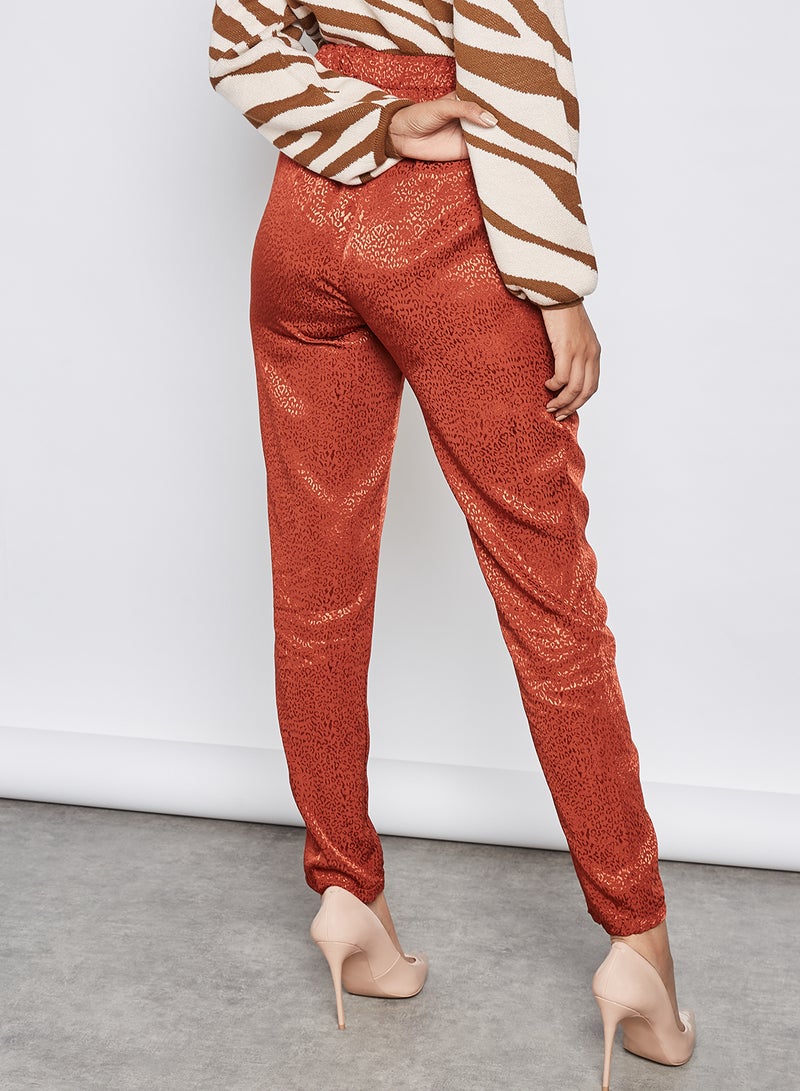 trendyol Leopard Print Pants Brick  - Image 3