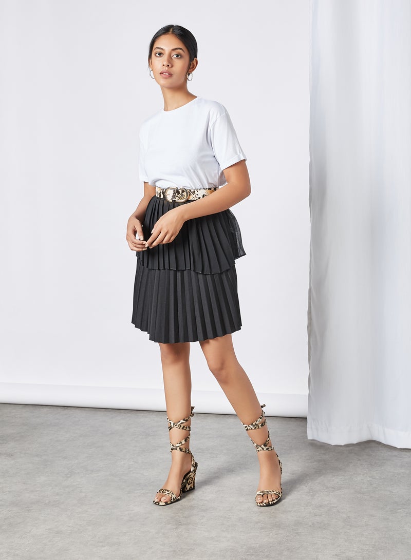 trendyol Colourblock Pleated Panel Top White  - Image 3
