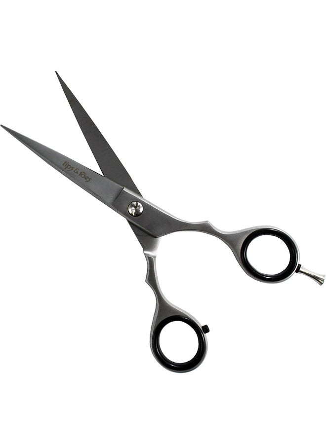 Tips & Toes - Professional Barber Scissors Black 15cm - Image 1