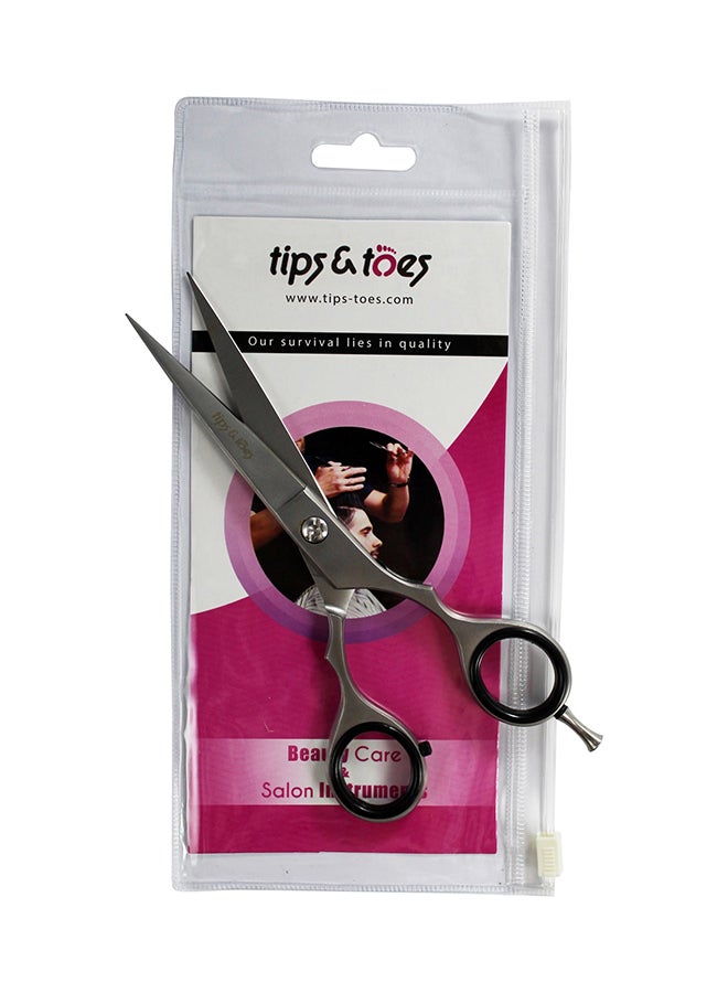 Tips & Toes - Professional Barber Scissors Black 15cm - Image 1