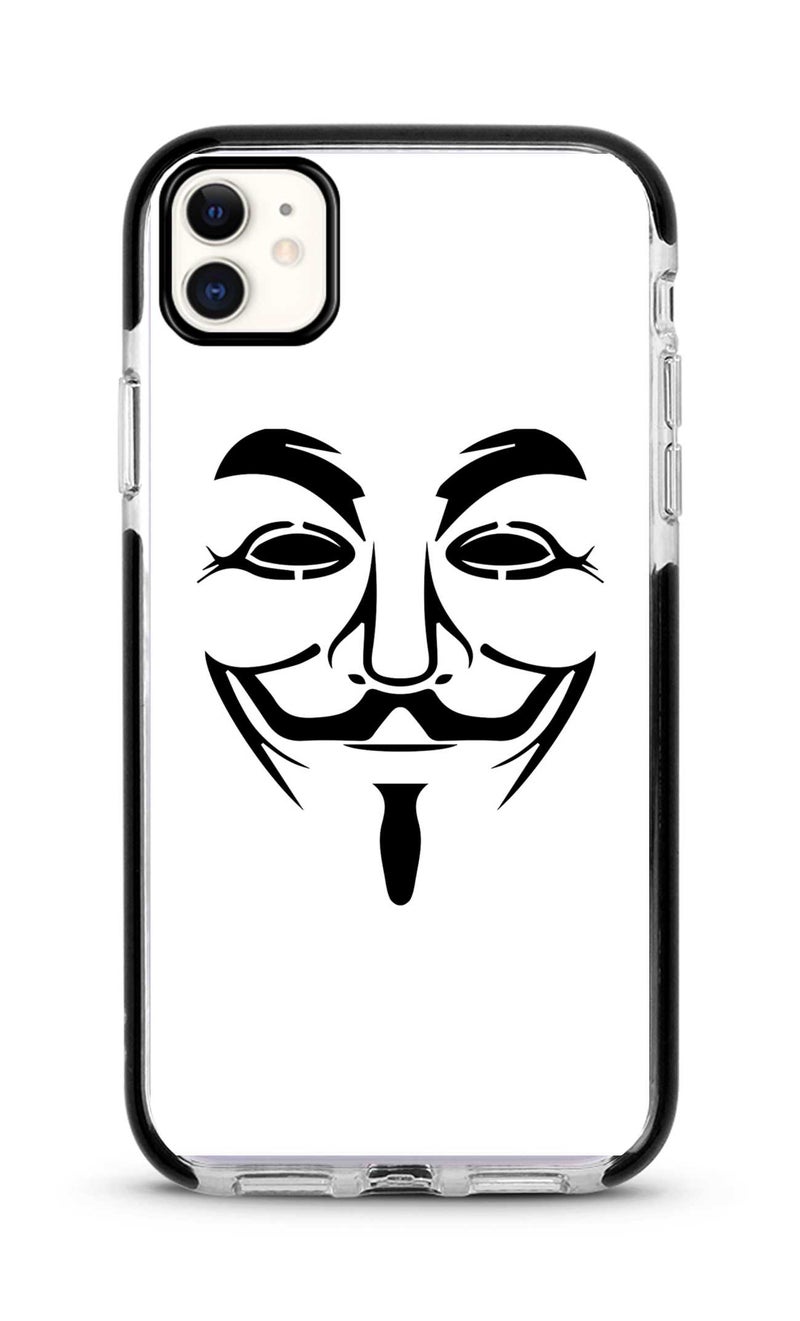 Stylizedd Vendetta Mask Printed Case For Apple iPhone 11 White/Black - Image 1