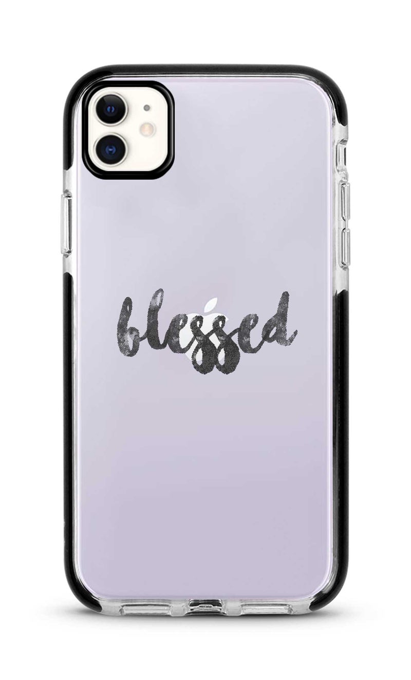 Stylizedd Blessed Printed Case For Apple iPhone 11 Clear/Grey - Image 1