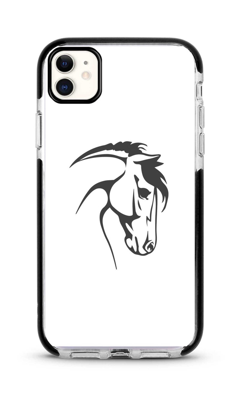 Stylizedd Arabstallion  Printed Protective Case For Apple iPhone 11 White/Black - Image 1