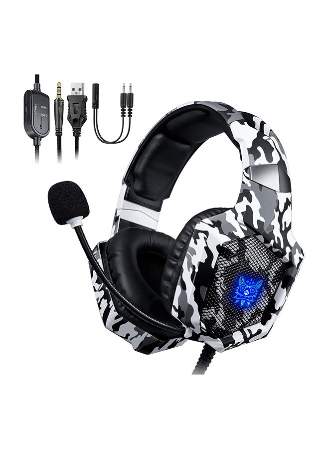 أونيكوما سماعة رأس سلكية للألعاب بتصميم يغطي الأذن مزودة بميكروفون لجهاز الألعاب بلايستيشن 4/ جهاز الألعاب بلايستيشن 5/ إكس بوكس ون/ إكس بوكس سيريس إكس/ نينتندو سويتش/ الكمبيوتر - Image 1