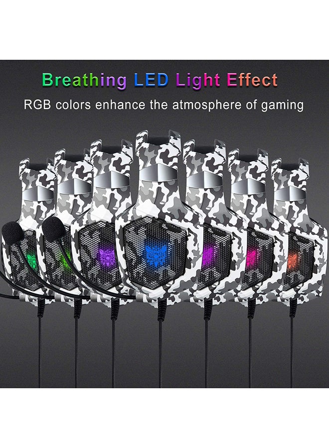 أونيكوما سماعة رأس سلكية للألعاب بتصميم يغطي الأذن مزودة بميكروفون لجهاز الألعاب بلايستيشن 4/ جهاز الألعاب بلايستيشن 5/ إكس بوكس ون/ إكس بوكس سيريس إكس/ نينتندو سويتش/ الكمبيوتر - Image 5