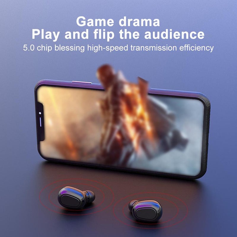 Generic Bluetooth In-Ear Earbuds With Charging Case Black  - Image 5