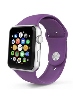 Silicone Replacement Band For Apple Watch 42 mm/44 mm Purple
