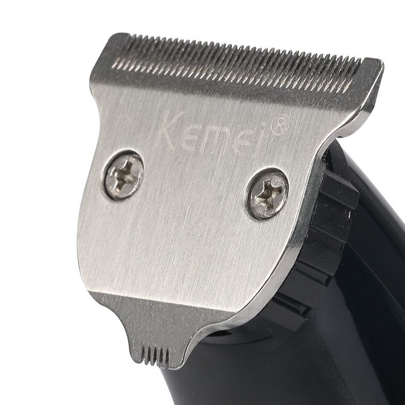 Kemei Rechargeable Two Way Hair Clipper White/Black 15×4cm - Image 1