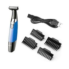 Kemei KM-1910 6-Piece One Blade Face Shaver Set Black/Blue One Size  - Image 2