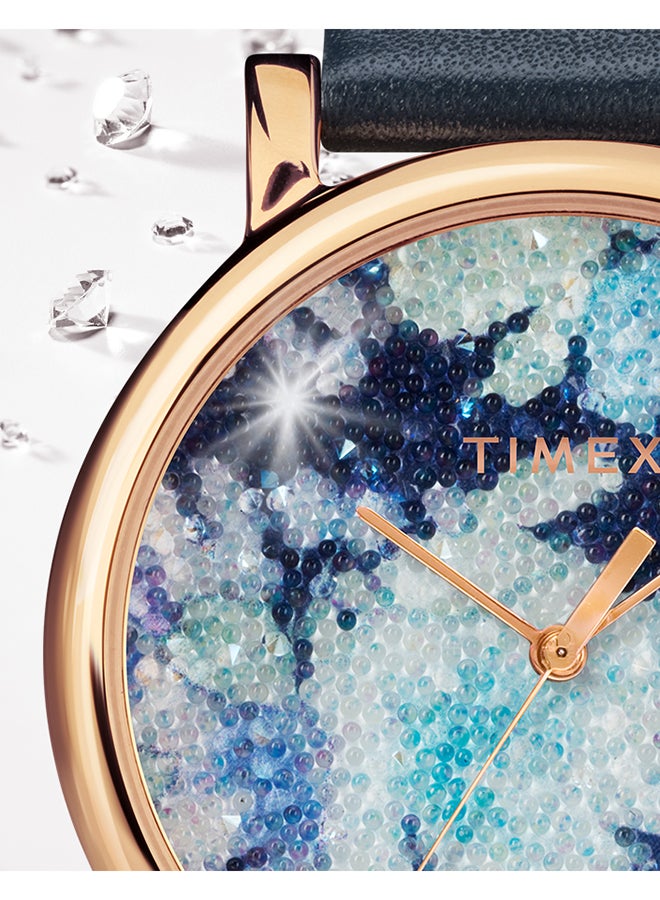 TIMEX - Women's Leather Analog Wrist Watch TW2R66400 - Image 1