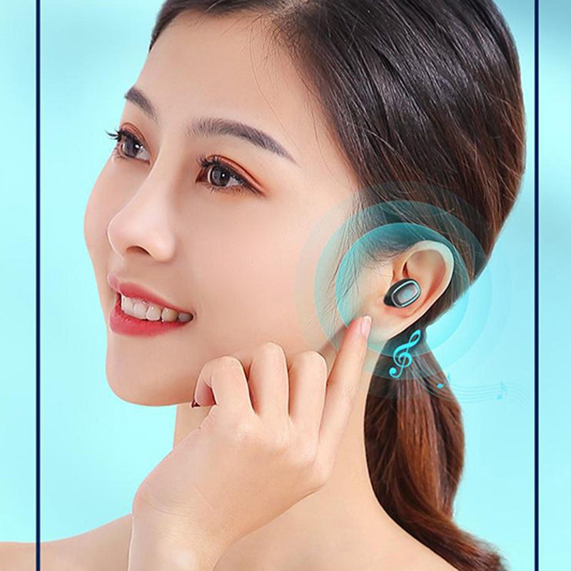 Generic - True Wireless In-Ear Earbuds With Charging Case Black - Image 1