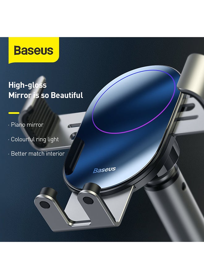 Baseus Simplism Gravity Car Mount Holder With Suction Base 19cm Silver - Image 4