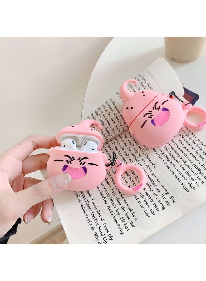 بيوينتي غطاء حماية واقٍ مزود بشاحن لسماعة أبل آيربودز 1/2 وردي/أسود - Image 4