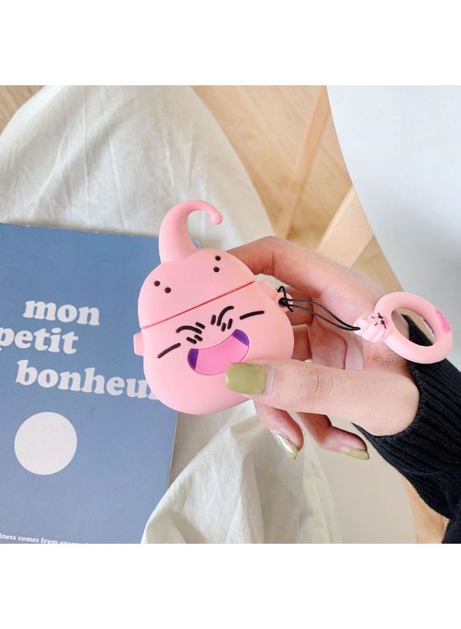 بيوينتي غطاء حماية واقٍ مزود بشاحن لسماعة أبل آيربودز 1/2 وردي/أسود - Image 5