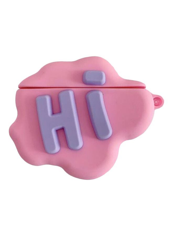 بيوينتي علبة شحن بتصميم سحابة لسماعات أبل آيربودز 1/2 وردي/أرجواني - Image 1