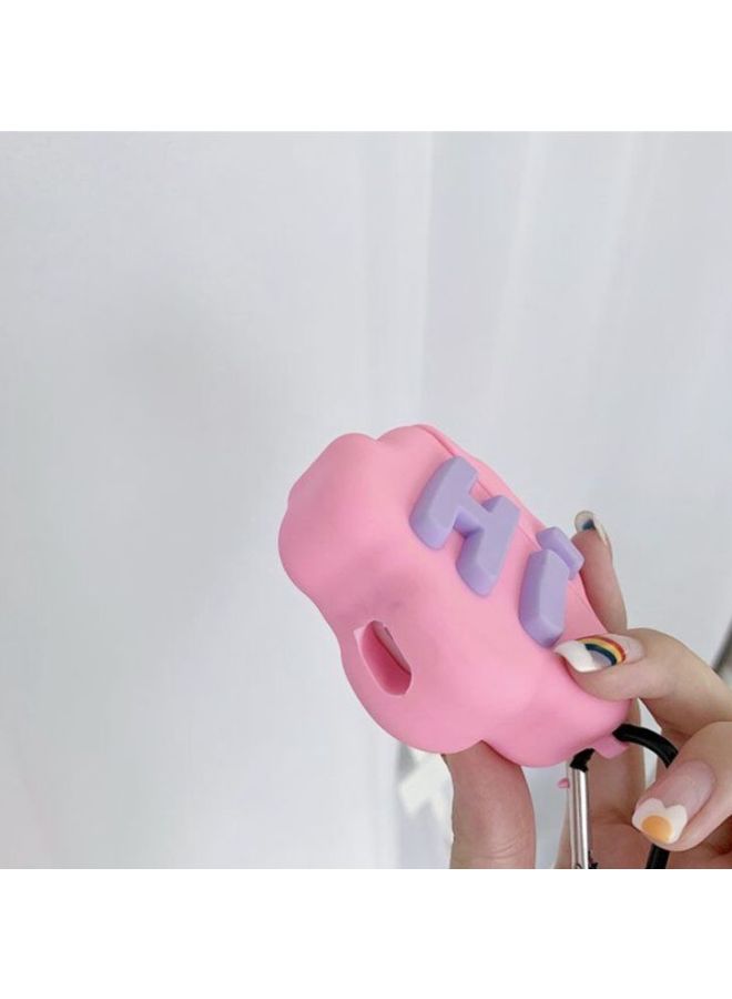 بيوينتي علبة شحن بتصميم سحابة لسماعات أبل آيربودز 1/2 وردي/أرجواني - Image 2