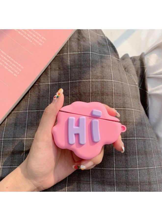 بيوينتي علبة شحن بتصميم سحابة لسماعات أبل آيربودز 1/2 وردي/أرجواني - Image 4