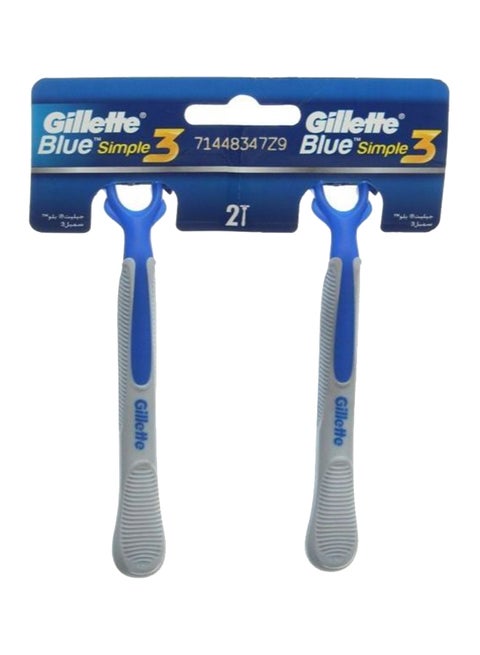 Blue Simple 3 Shaving Razor